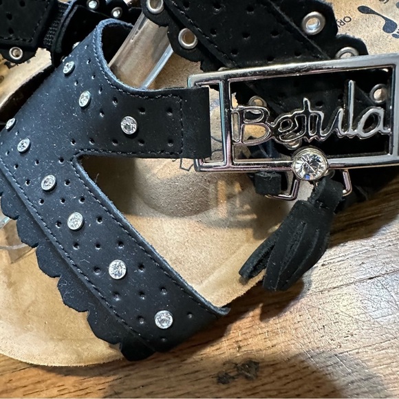 Betula Birkenstock Krystle Swarovski Jewel Sandals Black Sz 38/7 narrow - Picture 6 of 12